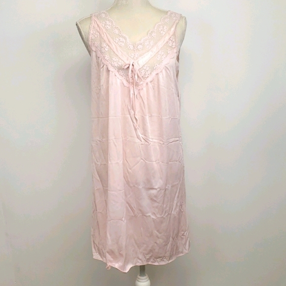 Vintage Katz USA Made Nightie Pink VGUC - Picture 9 of 9